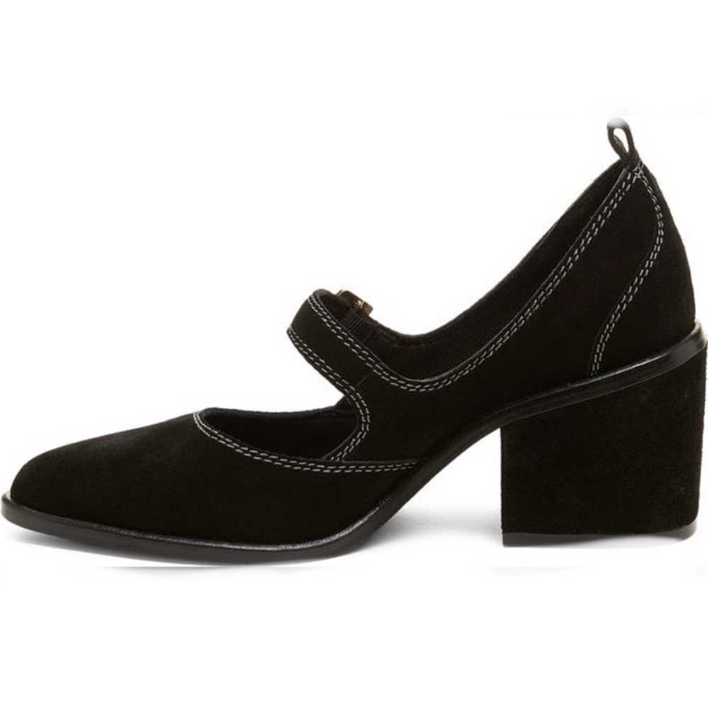 Kelsi Dagger Brooklyn Elm Mary Jane Pump Suede Leather Block Heel Shoe Size 8.5 - Picture 5 of 12